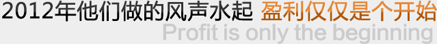2012年他們做的風生水起