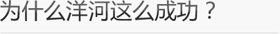 為什么洋河這么成功
