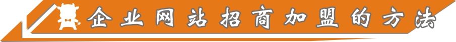 企業(yè)網(wǎng)站招商加盟的方法