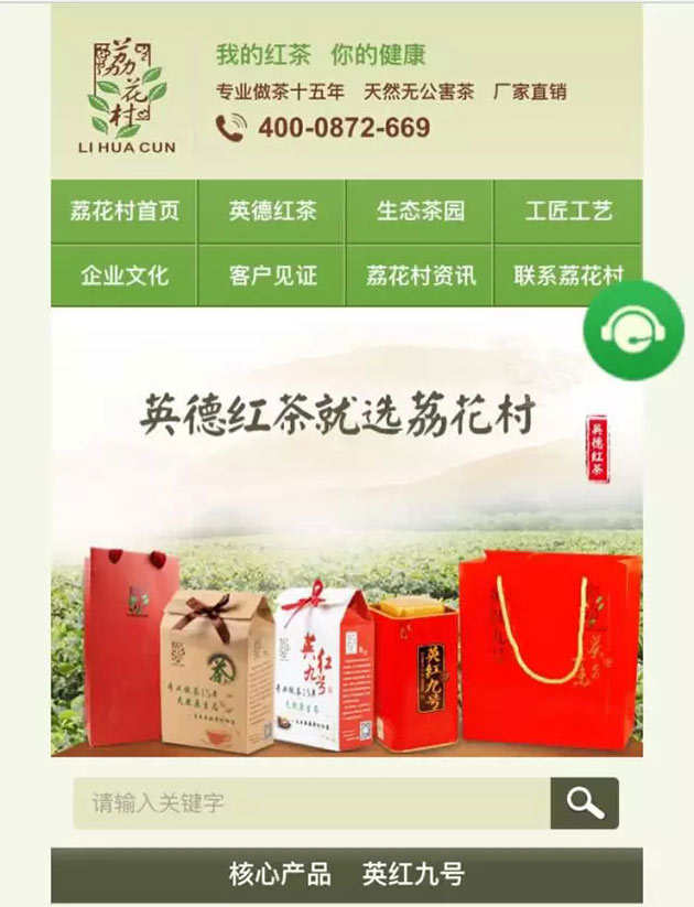 荔花村手機(jī)營銷型網(wǎng)站首頁首屏